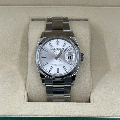 Rolex Datejust 36 Mm Oystersteel Silver M126200 0002