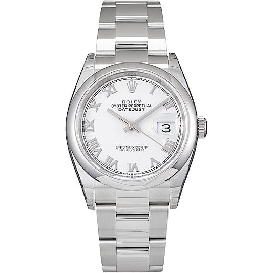Rolex Datejust 36 Mm Oystersteel White M126200 0008