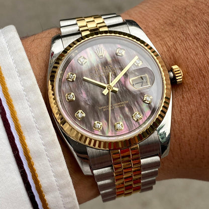 Rolex Datejust 36mm Two Tone trans dial