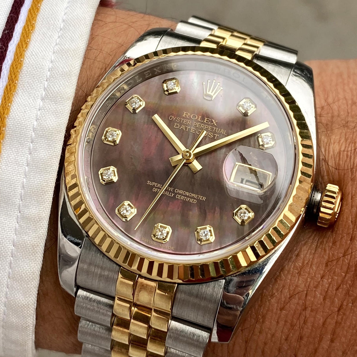 Rolex Datejust 36mm Two Tone trans dial