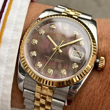 Rolex Datejust 36mm Two Tone trans dial