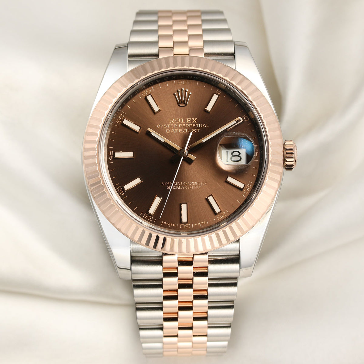 Rolex Datejust 41 Automatic Rose Gold & Steel Watch 126331-CHOSJ
