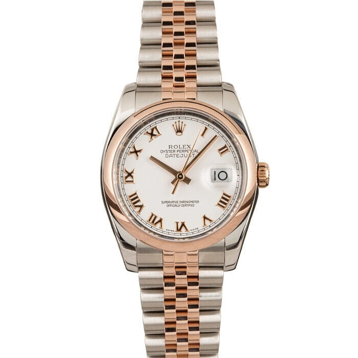Rolex Datejust 41 Mm Oystersteel And Everose Gold White M126201 0015