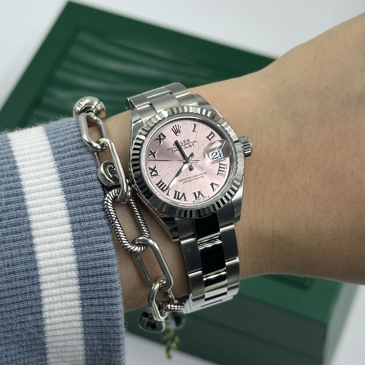 Rolex Datejust Lady 178274 pink dial roman number