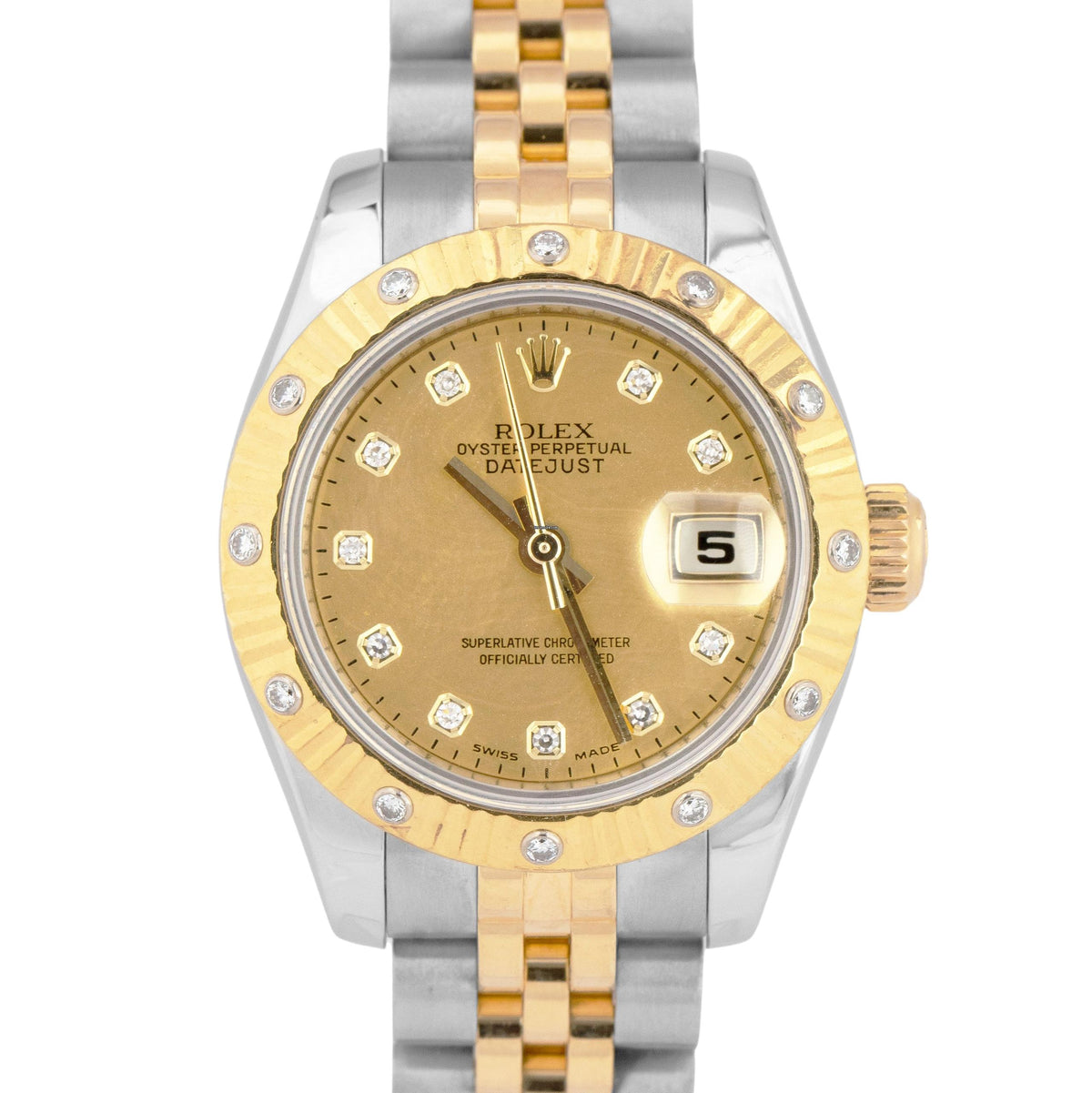Rolex Datejust Lady Pearl-Champagne Diamond Dial 179313