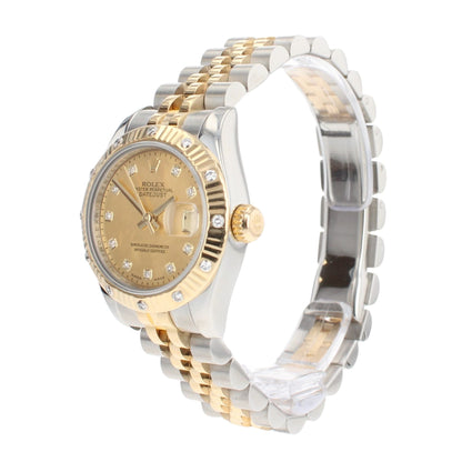 Rolex Datejust Lady Pearl-Champagne Diamond Dial 179313