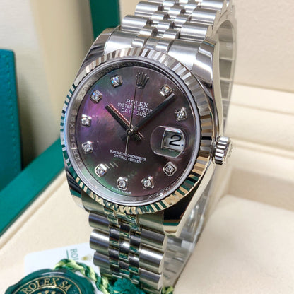 Rolex Datejust Mother of Pearl Black Diamond Dial 116234 36MM
