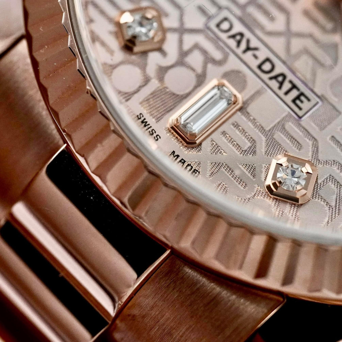 Rolex Day-Date 118235 President Bracelet Rose Gold Diamond Dial