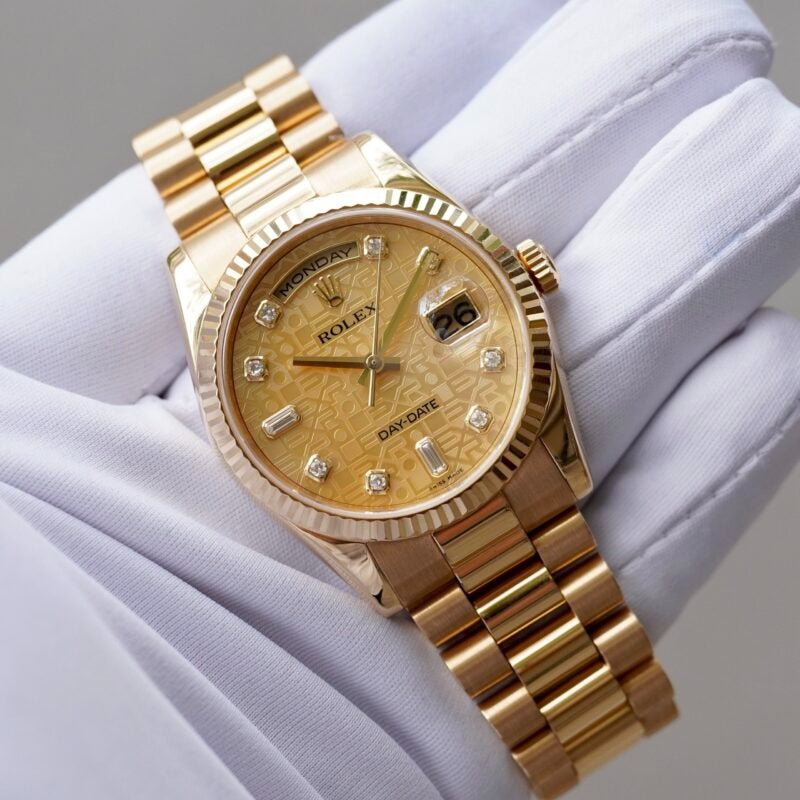 Rolex Day-Date 118238 Champagne President Diamond Dial