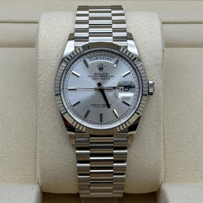 Rolex Day-Date 128239-0005 Silver Dial