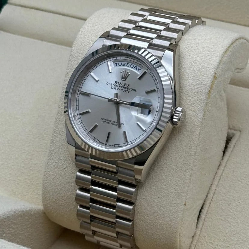 Rolex Day-Date 128239-0005 Silver Dial