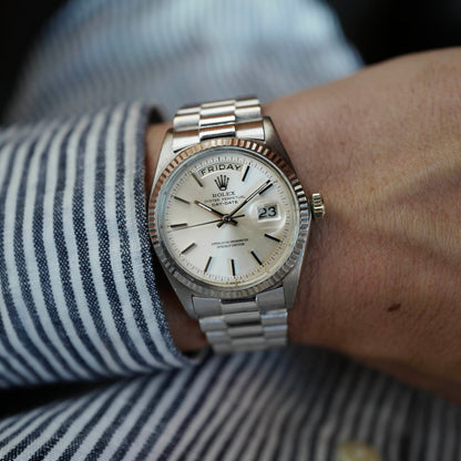 Rolex Day-Date 128239-0005 Silver Dial