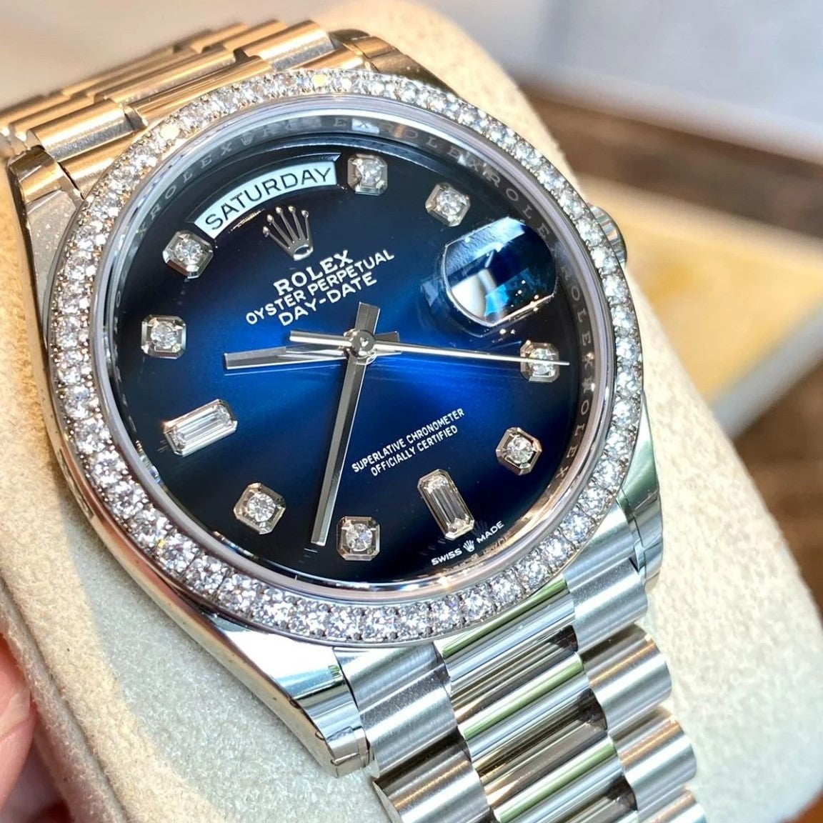 Rolex Day Date 128396Tbr 36Mm Blue