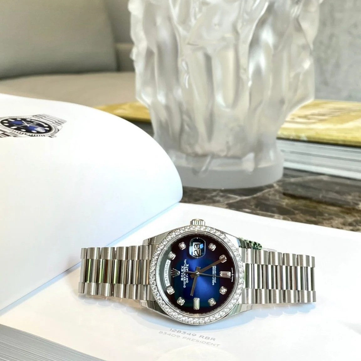 Rolex Day Date 128396Tbr 36Mm Blue