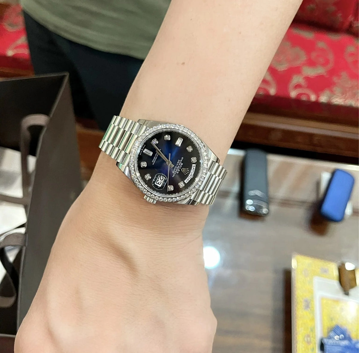 Rolex Day Date 128396Tbr 36Mm Blue