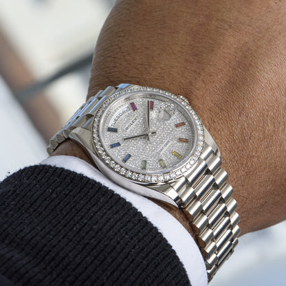 Rolex Day Date 128396Tbr 36Mm Diamond Paved