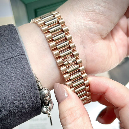 Rolex Day Date 36 Mm Everose Gold Turquoise Diamond Set Dial President Bracelet M128235 0064