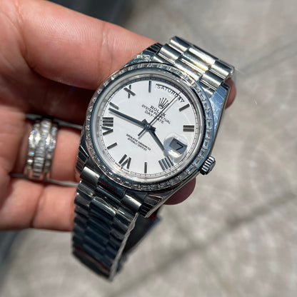 Rolex Day Date 36 Mm White Gold White Dial M228349Rbr 0039