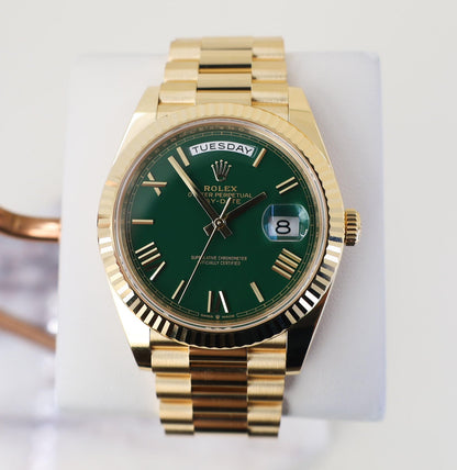 Rolex Day-Date 40 Green Dial Men President Watch 40Mm