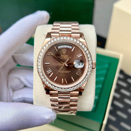 Rolex Day Date 40 Mm Everose Gold Chocolate Dial M228345Rbr 0009