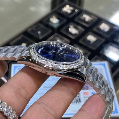 Rolex Day Date 40 Mm Platinum Bright Blue M228396Tbr 0026