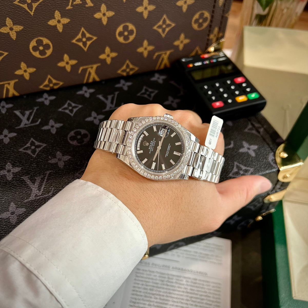 Rolex Day Date 40 Mm Platinum Slate M228396Tbr 0031
