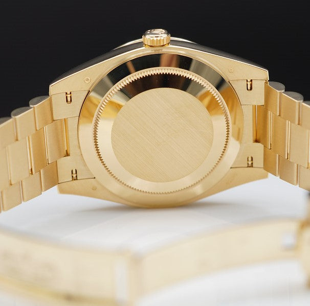 Rolex Day Date 40 Mm Yellow Gold Bright Black Diamond Set M228348Rbr 0001