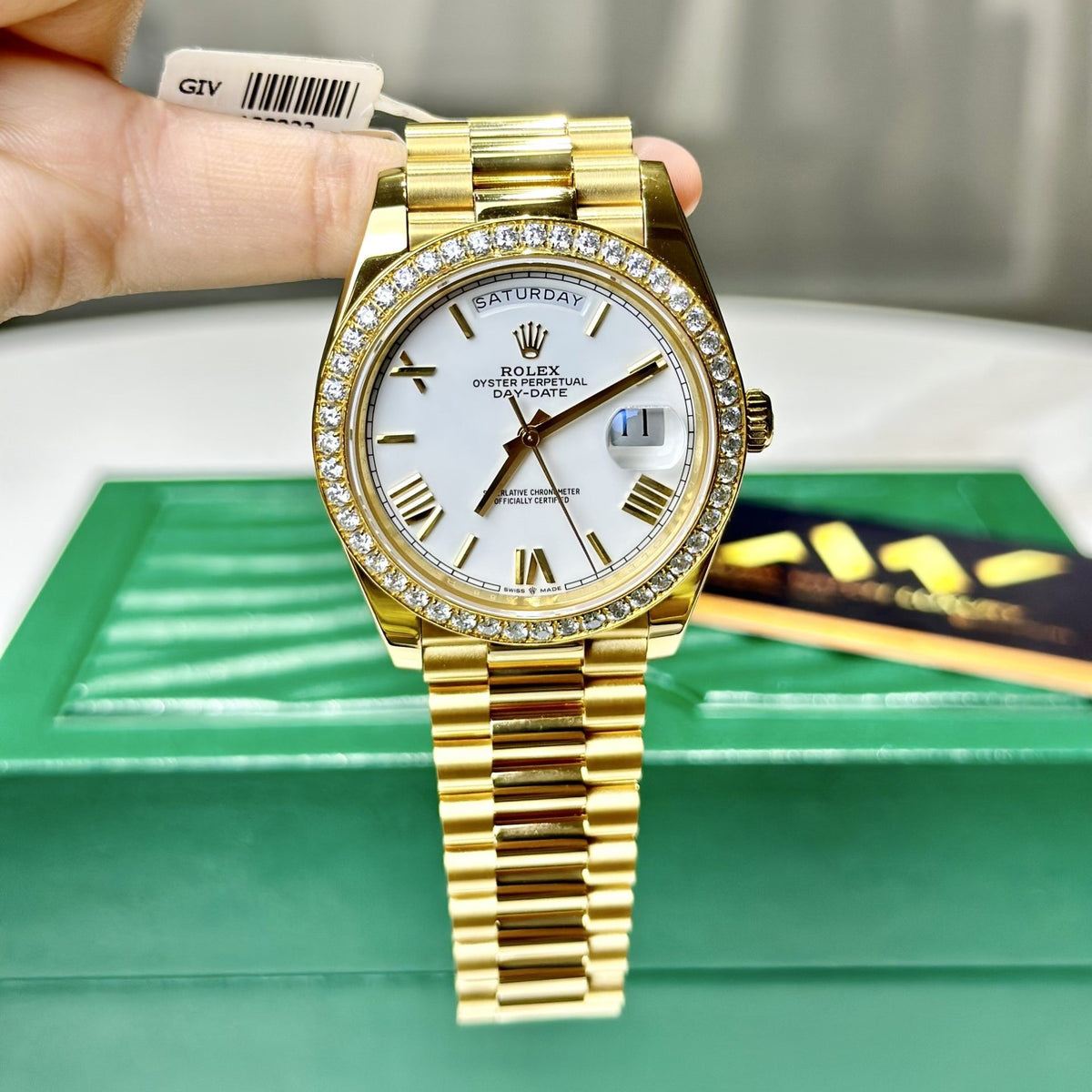 Rolex Day Date 40 Mm Yellow Gold White Dial M228398Tbr 0033