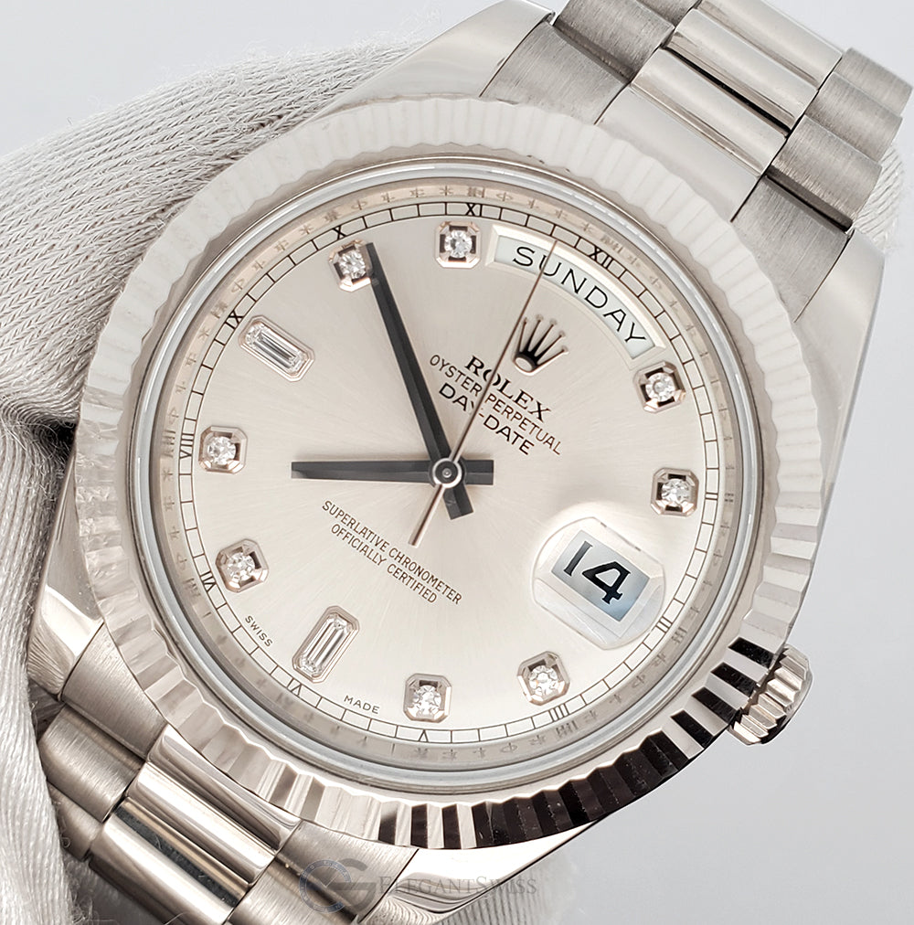 Rolex Day Date Ii Silver 218239