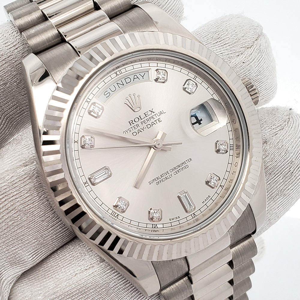 Rolex Day Date Ii Silver 218239