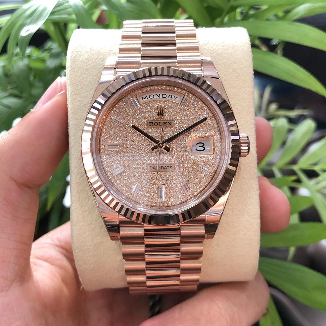 Rolex Day-Date M228235-0036 Everose Gold Mens Watch 40Mm AAAAA