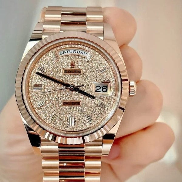 Rolex Day-Date M228235-0036 Everose Gold Mens Watch 40Mm AAAAA