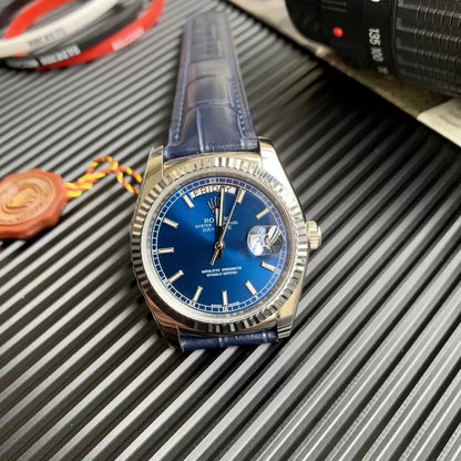 Rolex Day Date Oyster Collection Blue Leather Band 621490