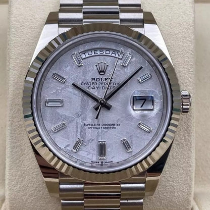 Rolex Day-Date White Gold Ref 228239 With Meteorite Dial