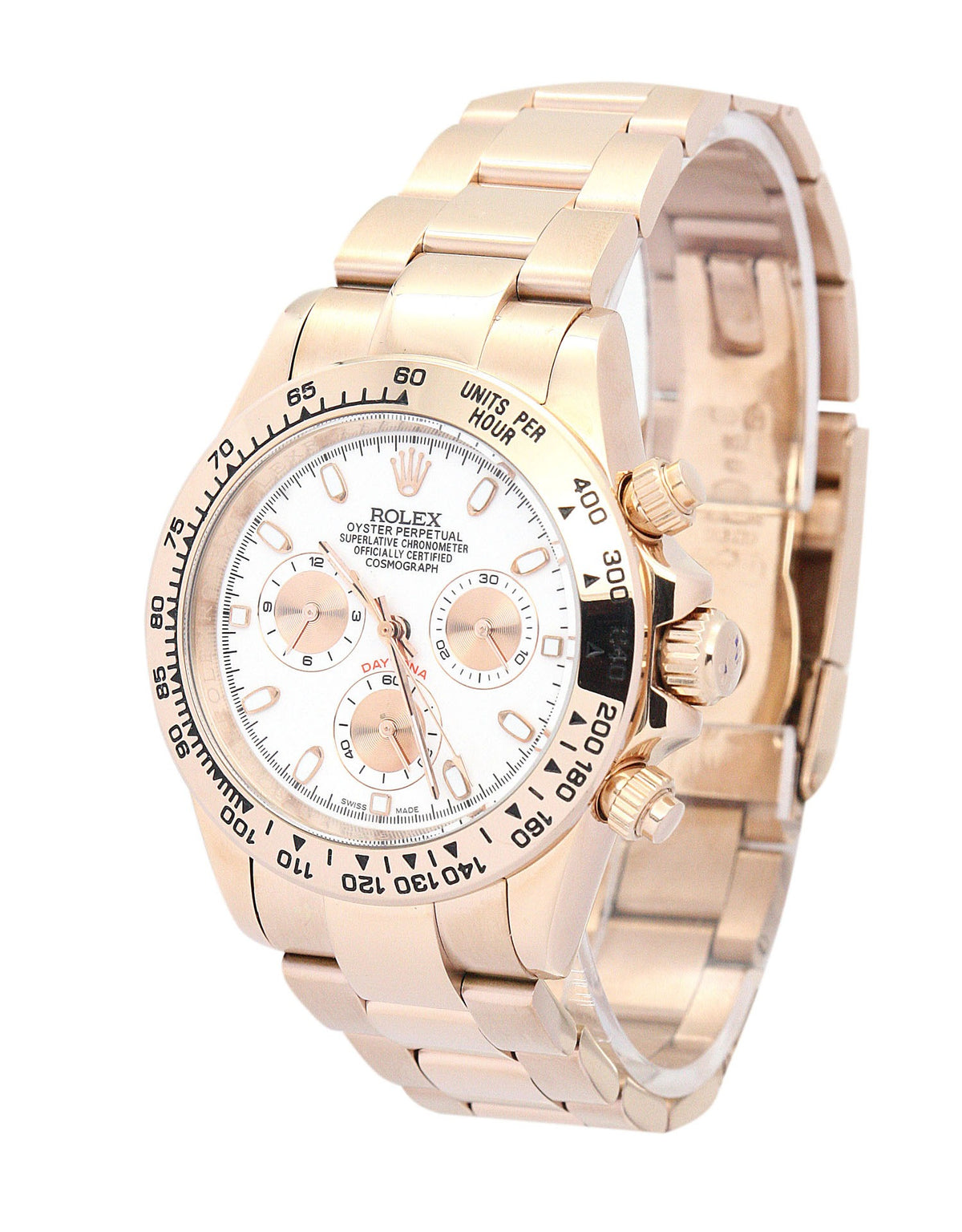 Rolex Daytona 116505 Rose Gold Oyster Ivory Baton Dial