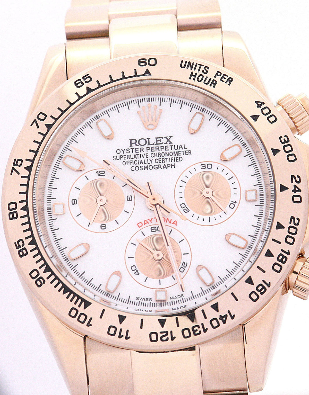 Rolex Daytona 116505 Rose Gold Oyster Ivory Baton Dial