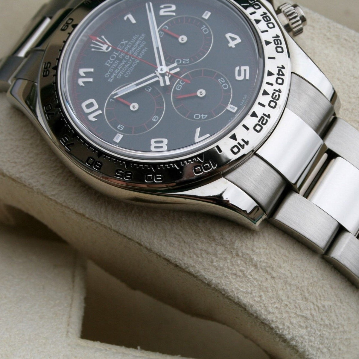 Rolex Daytona 116509 Black Racing Dial 18k White Gold Chronograph Watch