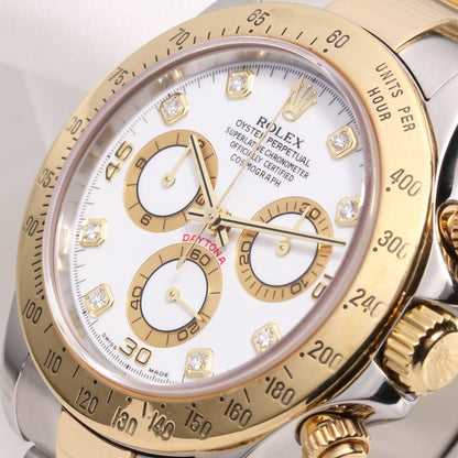 Rolex Daytona 116523-WHTD White Diamond Gold Subdials Yellow Gold Stainless Steel