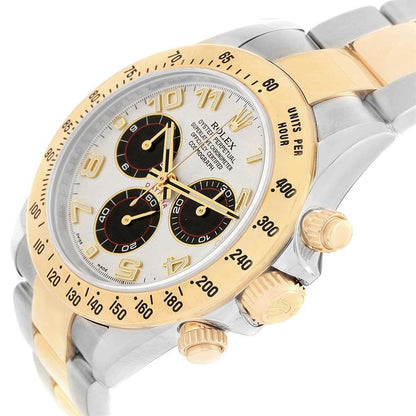 Rolex Daytona 116523 Yellow Gold Oyster White Arabic Dial