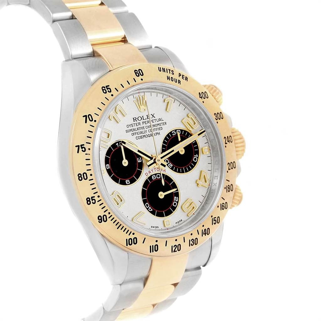 Rolex Daytona 116523 Yellow Gold Oyster White Arabic Dial