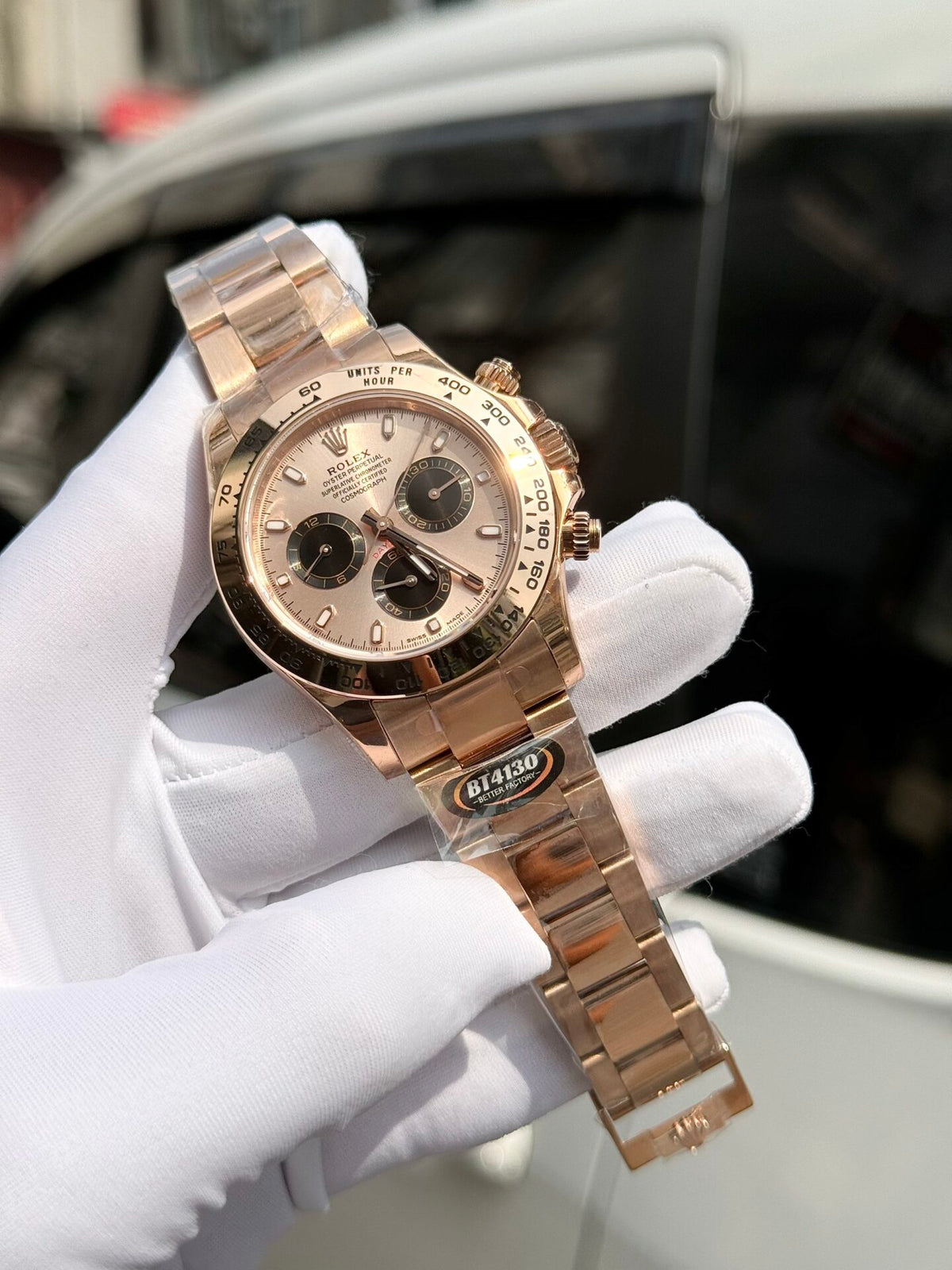 Rolex Daytona Cosmograph Oyster 40 Mm Everose Gold Sundust And Bright Black Dial Oyster Bracelet M126505 0003