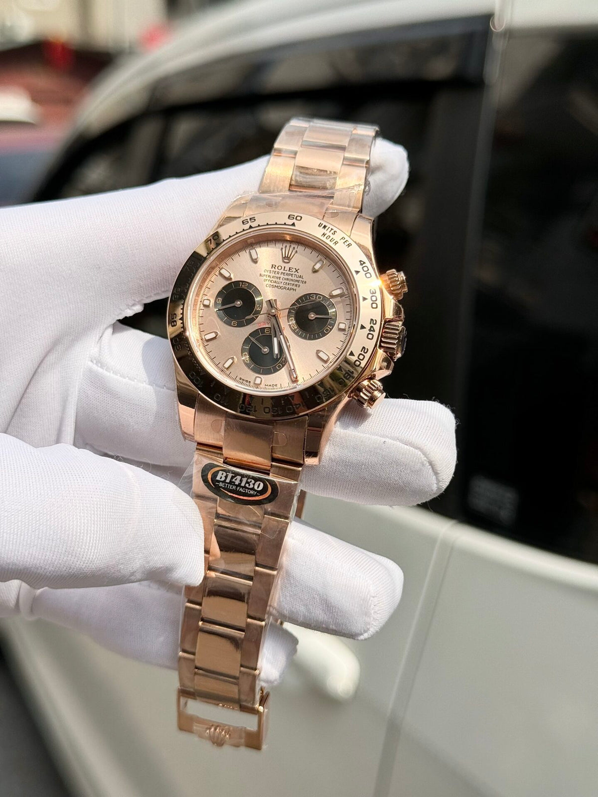 Rolex Daytona Cosmograph Oyster 40 Mm Everose Gold Sundust And Bright Black Dial Oyster Bracelet M126505 0003