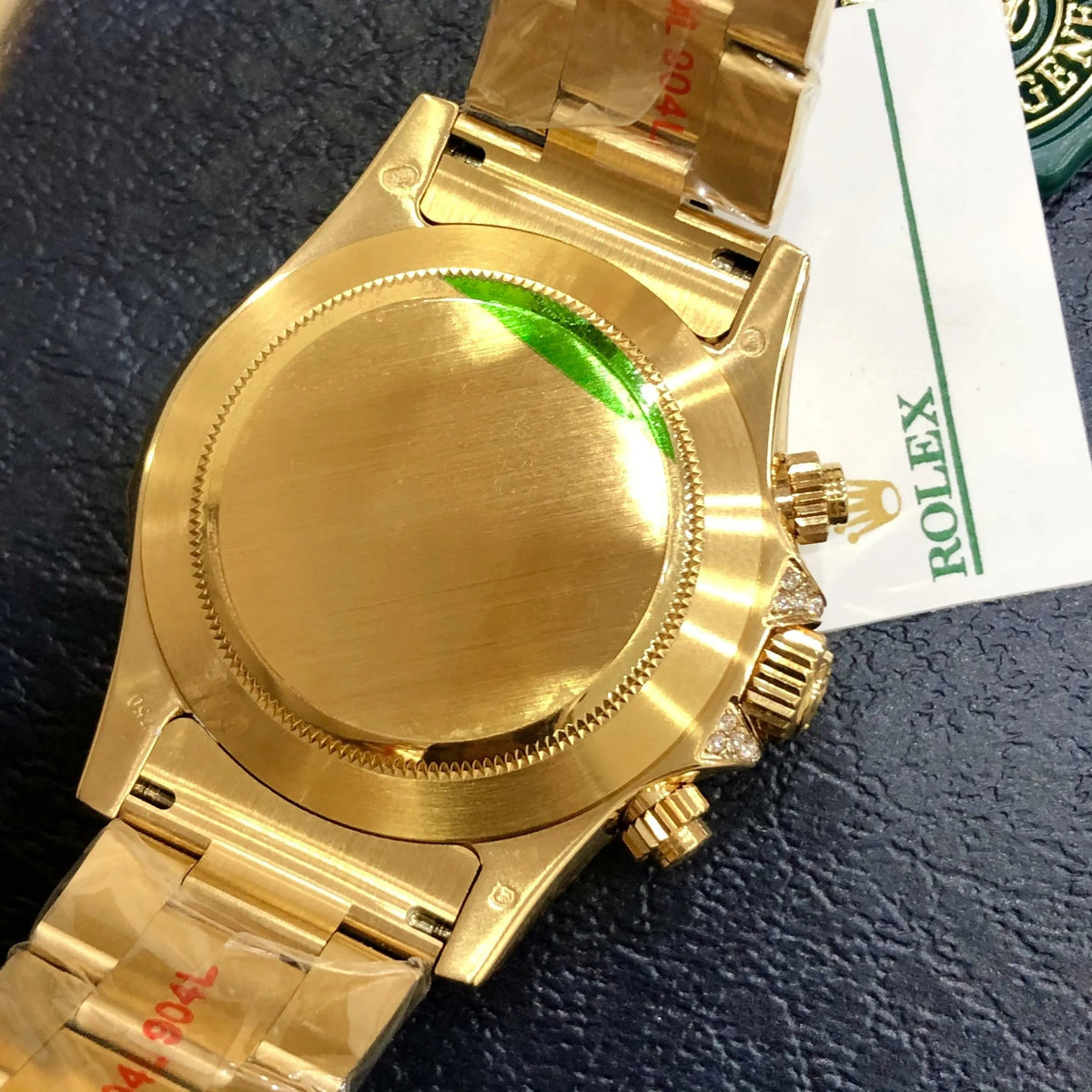 Rolex Daytona Rainbow, Black Dial, Diamond Bezel, Oyster Bracelet, Yellow Gold Watch 116598 Rbow