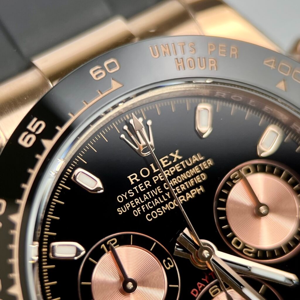 Rolex Daytona Rose Gold Oysterflex Black Dial 116515LN