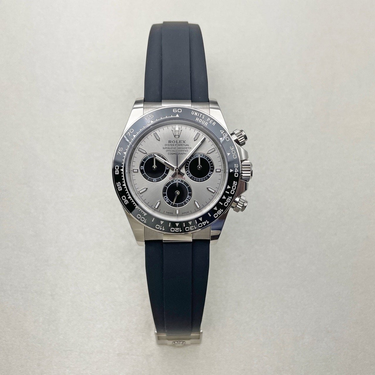 Rolex Daytona Steel Dial White Gold Oysterflex