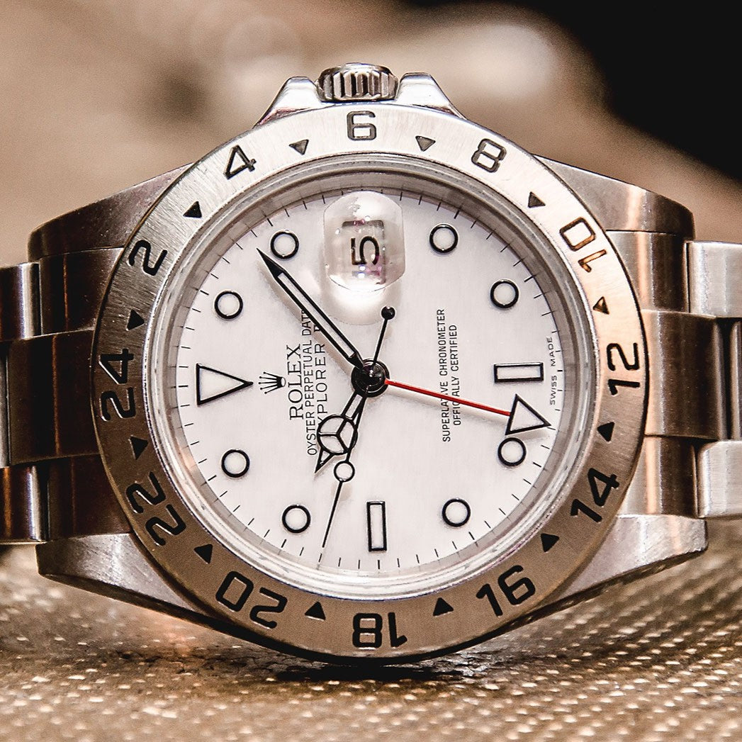 Rolex Explorer II 16570 SS AT White Dial