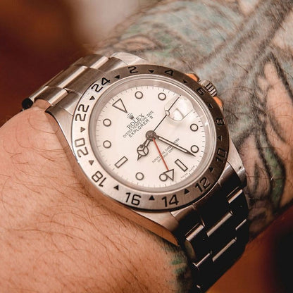 Rolex Explorer II 16570 SS AT White Dial
