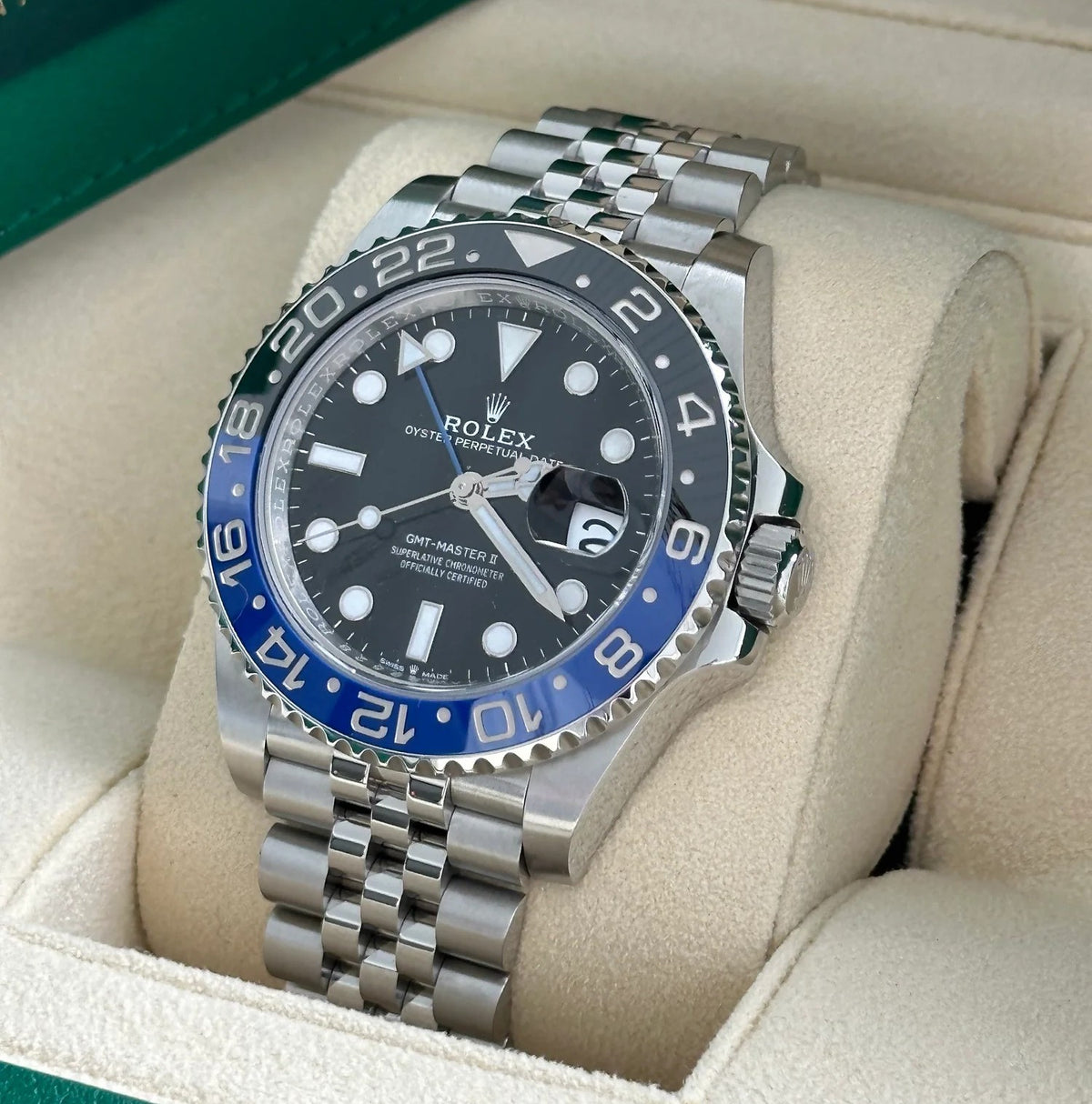 Rolex Gmt-Master Ii Gmt Black Dial Batman Bezel Men Watch 40Mm
