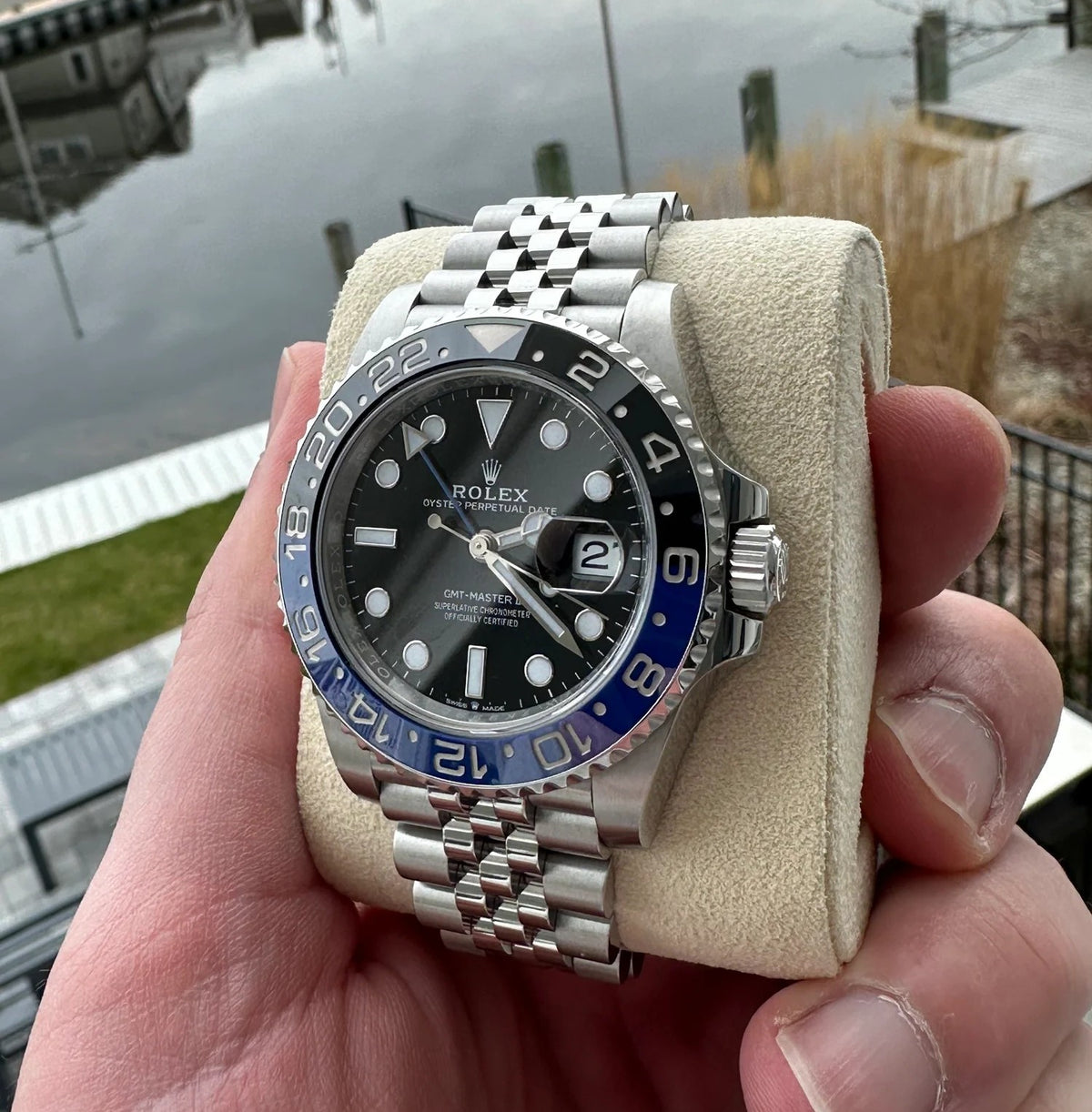Rolex Gmt-Master Ii Gmt Black Dial Batman Bezel Men Watch 40Mm