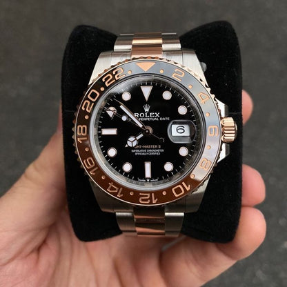 Rolex Gmt-Master Ii Root Beer Automatic Men Steel Oyster Watch 40Mm